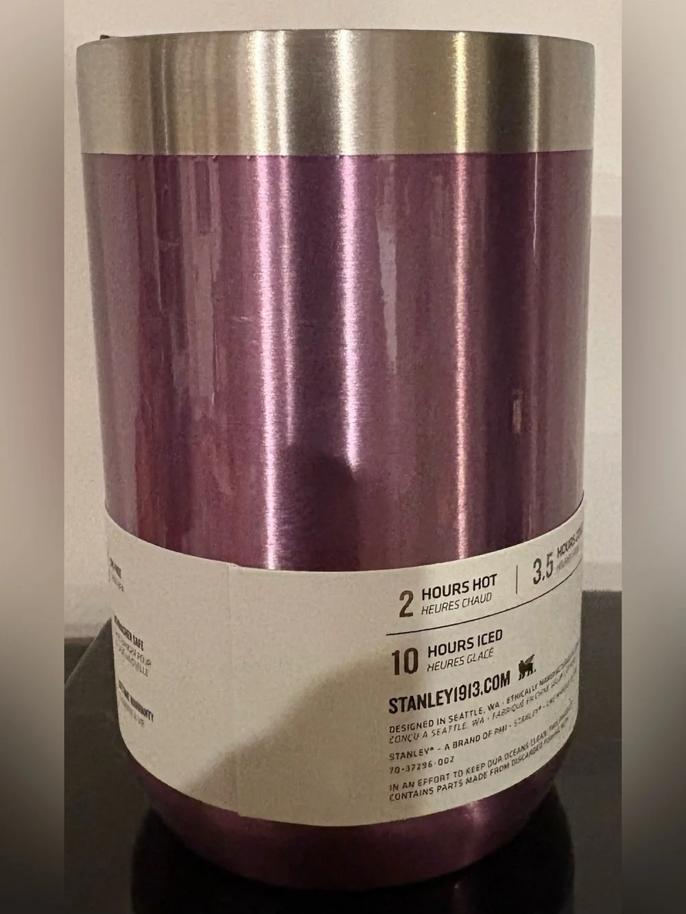 Stanley Purple Stainless Trim Camp Cup-12 oz - Picture 2 of 6